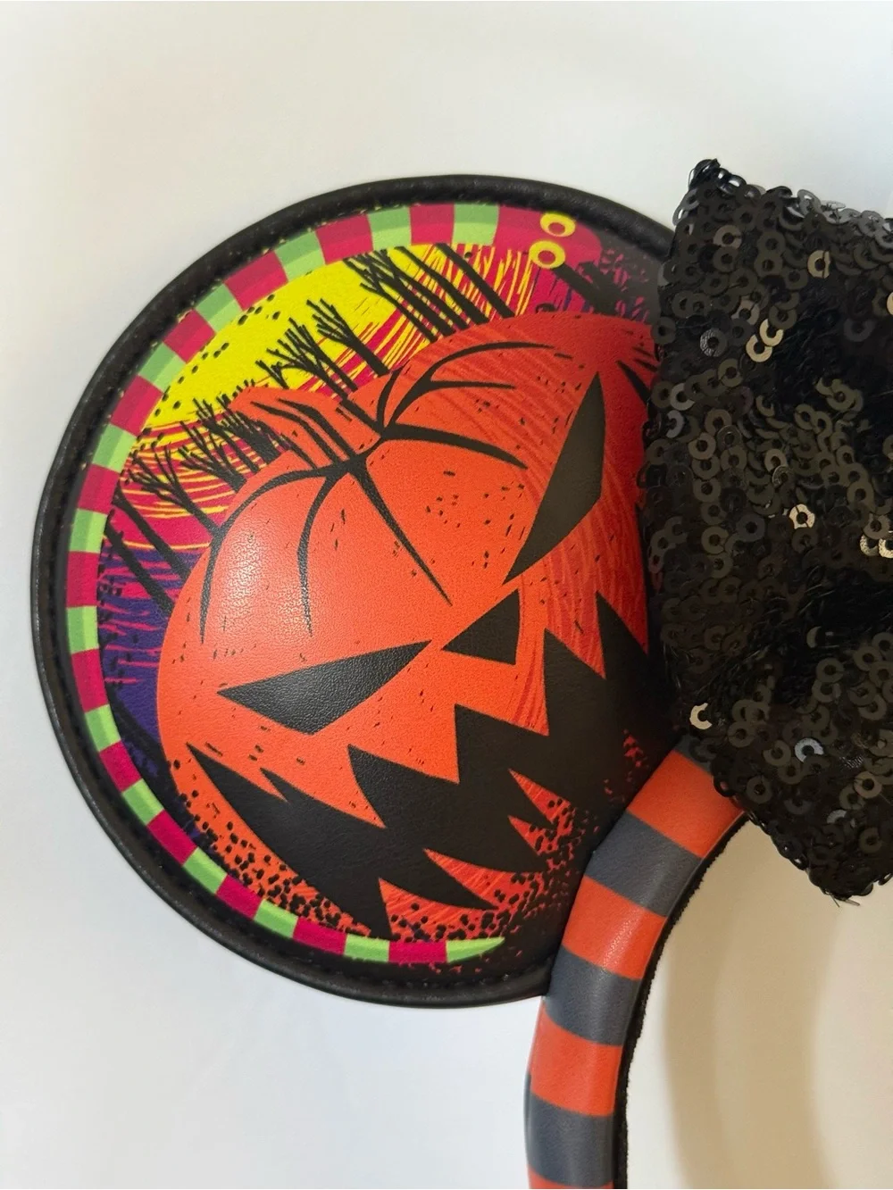 Disney Parks Jack Skellington Pumpkin King Minnie Ears New